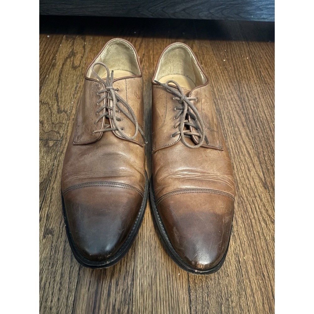 Suitsupply Mens Cap Toe Oxford Dress Shoes Size 43 US 10 Brown Leather